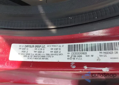 2012 Chrysler 200 Limited from USA, damaged, VIN 1C3CCBCG5CN308639